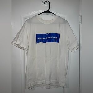 Alexander wang white/blue t shirt size L.